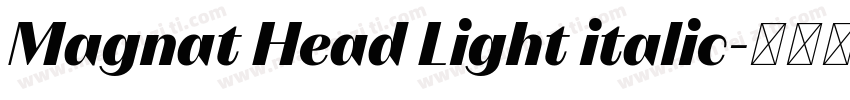 Magnat Head Light italic字体转换